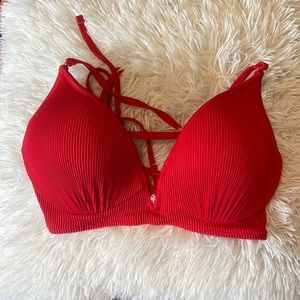 Red Shade and Shore Bikini Top 36B